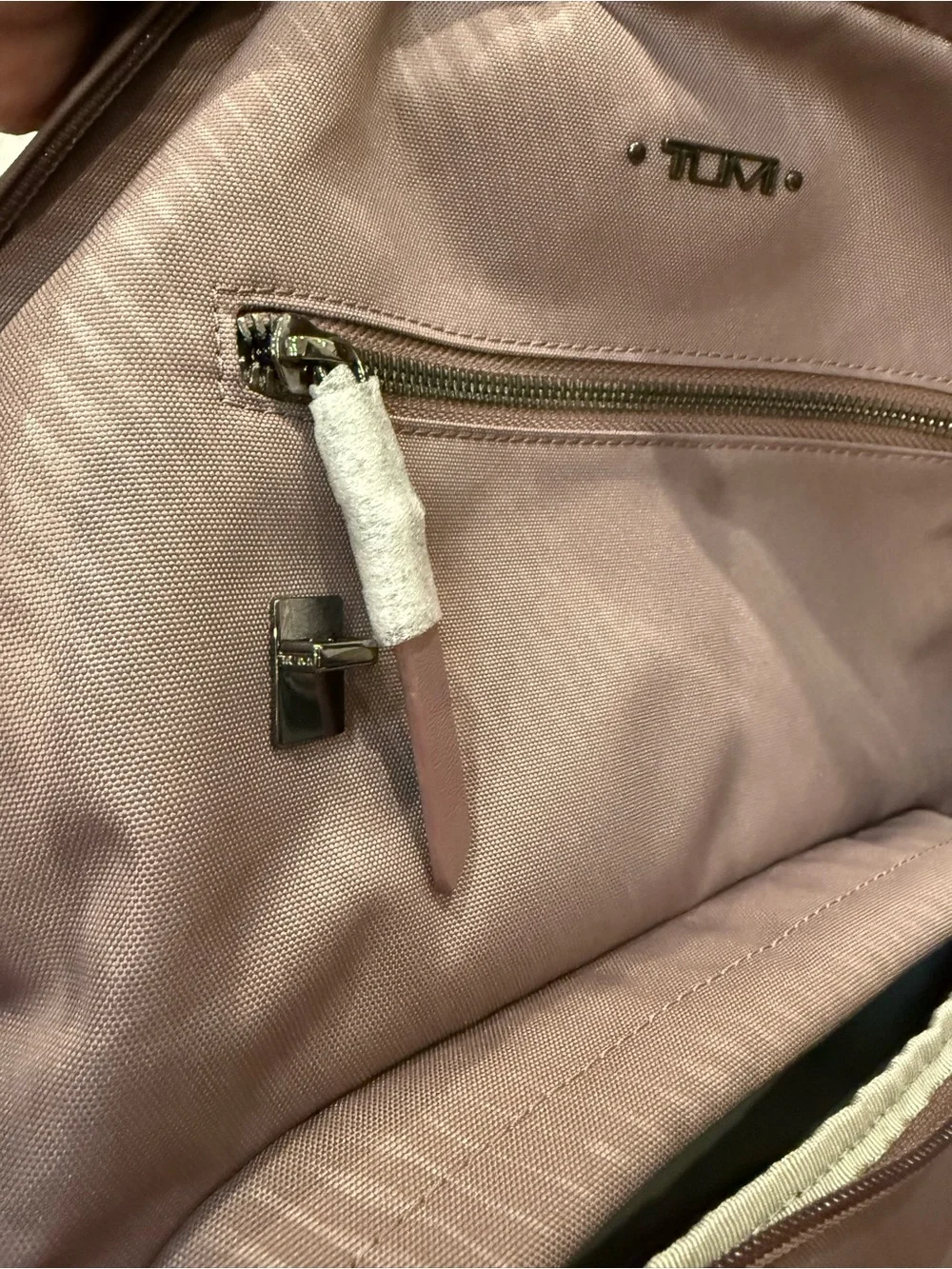 Tumi Blush Pink All Leather Laptop Tote with Gold Hardware Fits 14” Laptop